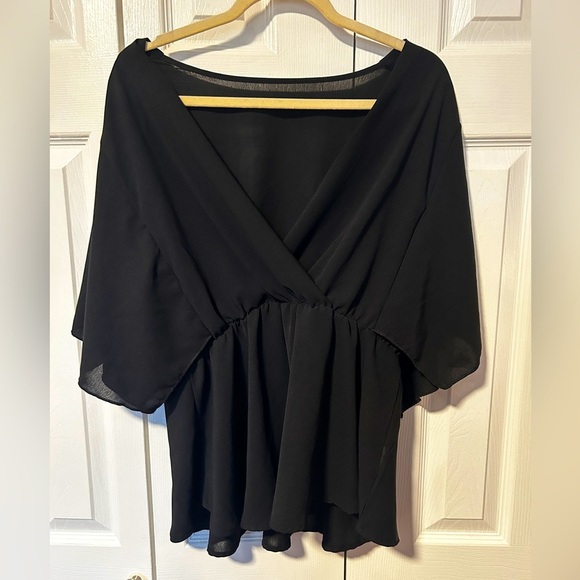 🖤 SHEIN Curve Black Peplum Blouse - 1XL - Picture 1 of 3